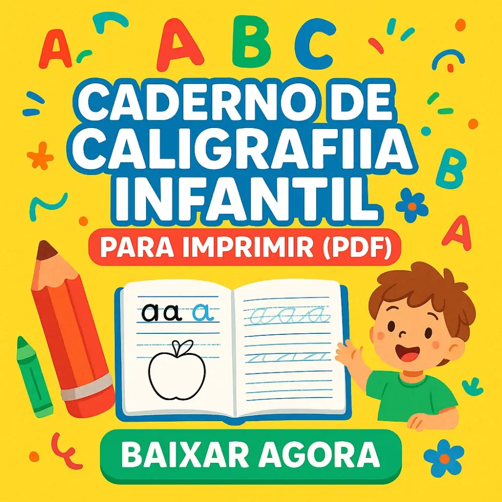 Caderno de Caligrafia Infantil para Imprimir em PDF