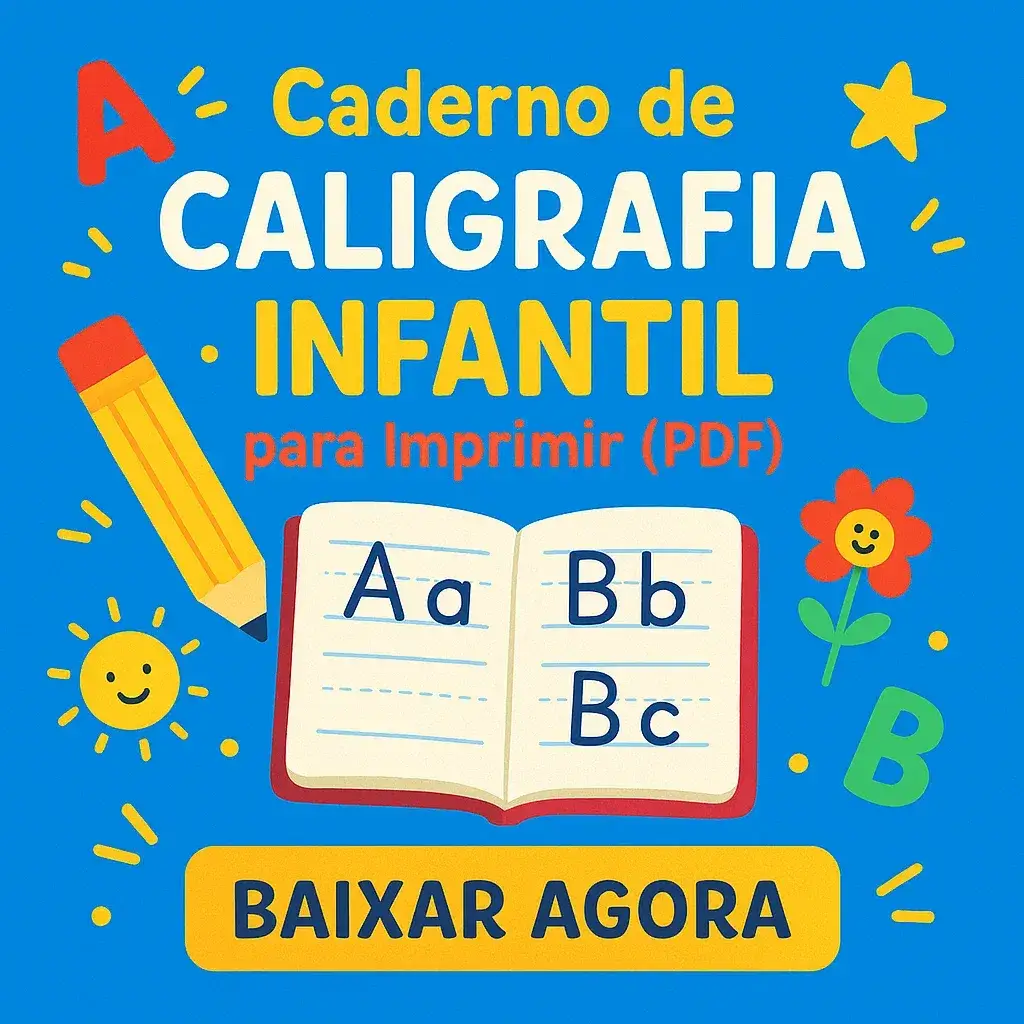 Caderno de Caligrafia Infantil para Imprimir em PDF