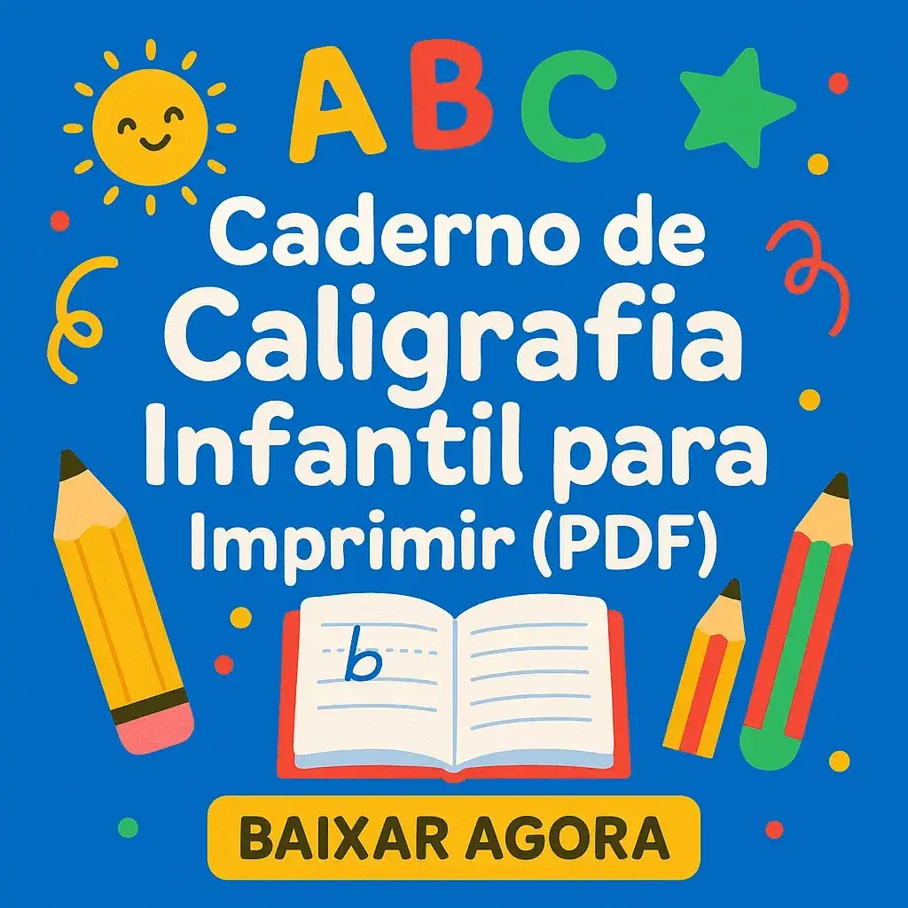 Caderno de Caligrafia Infantil para Imprimir em PDF