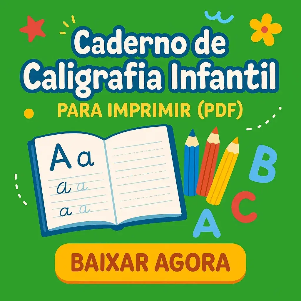 Caderno de Caligrafia Infantil para Imprimir em PDF