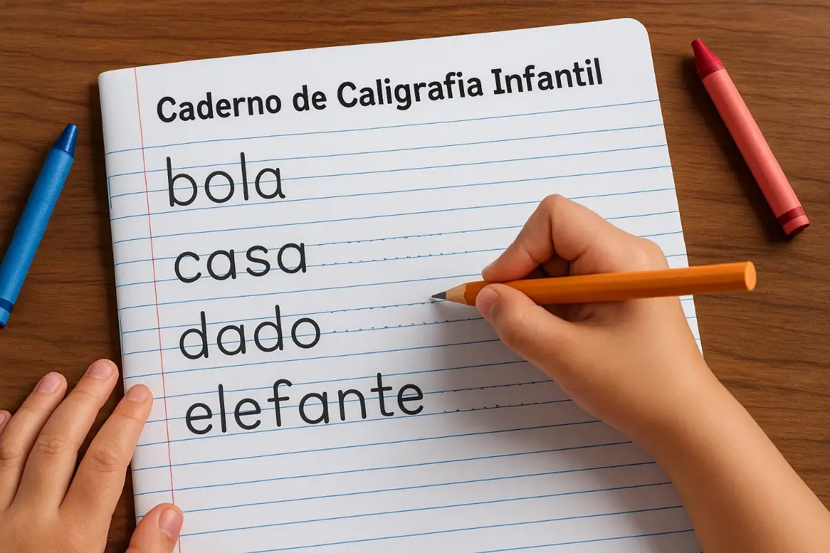 Caderno de Caligrafia infantil PDF para imprimir