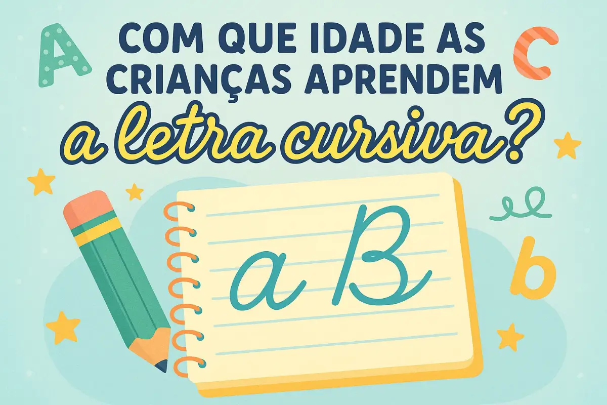 Com que idade as crianças geralmente aprendem a letra cursiva?