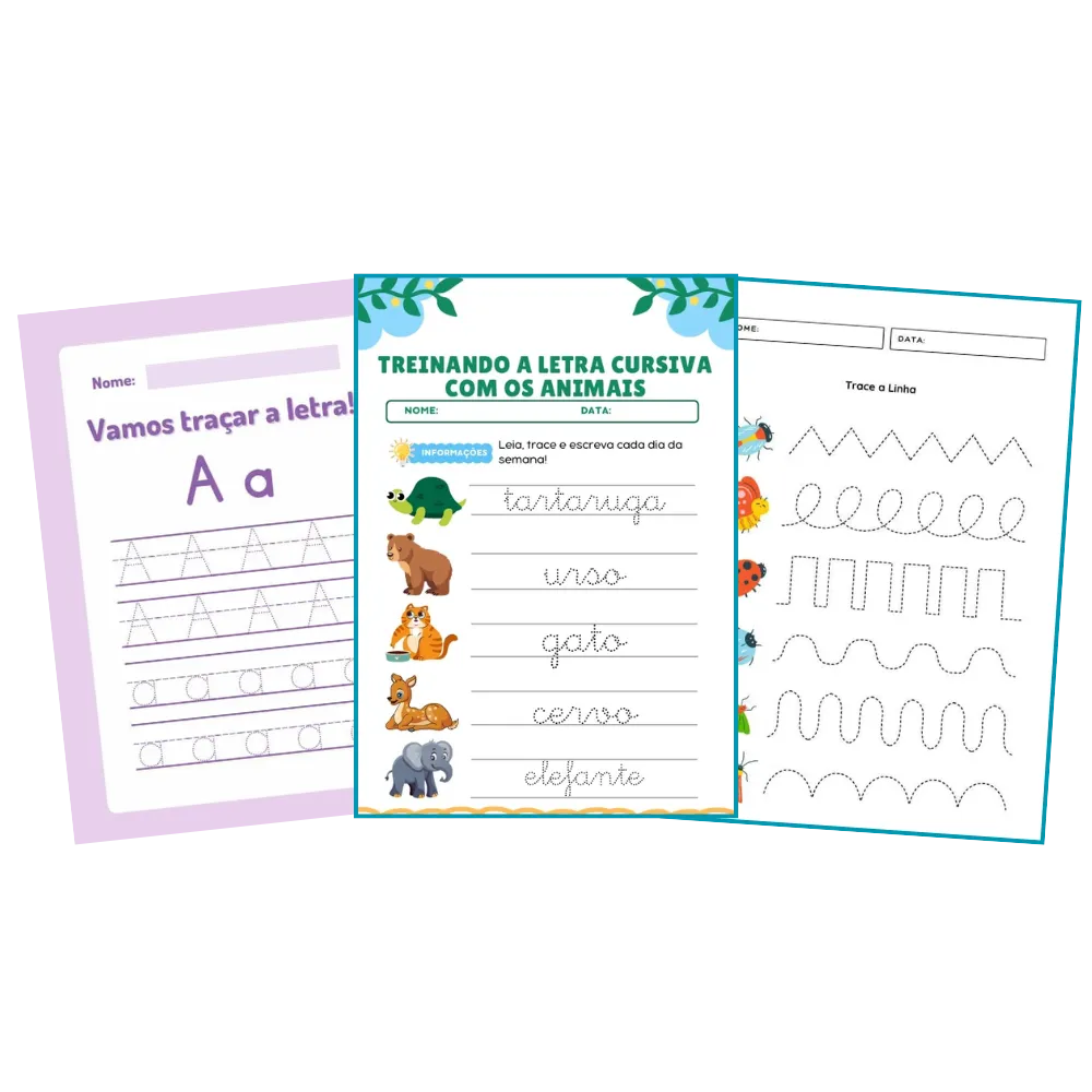 Caderno de Caligrafia Infantil para Imprimir em PDF