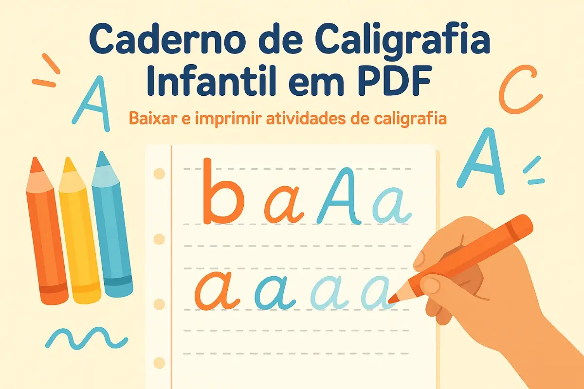Baixar Caderno de Caligrafia Infantil em PDF: Download