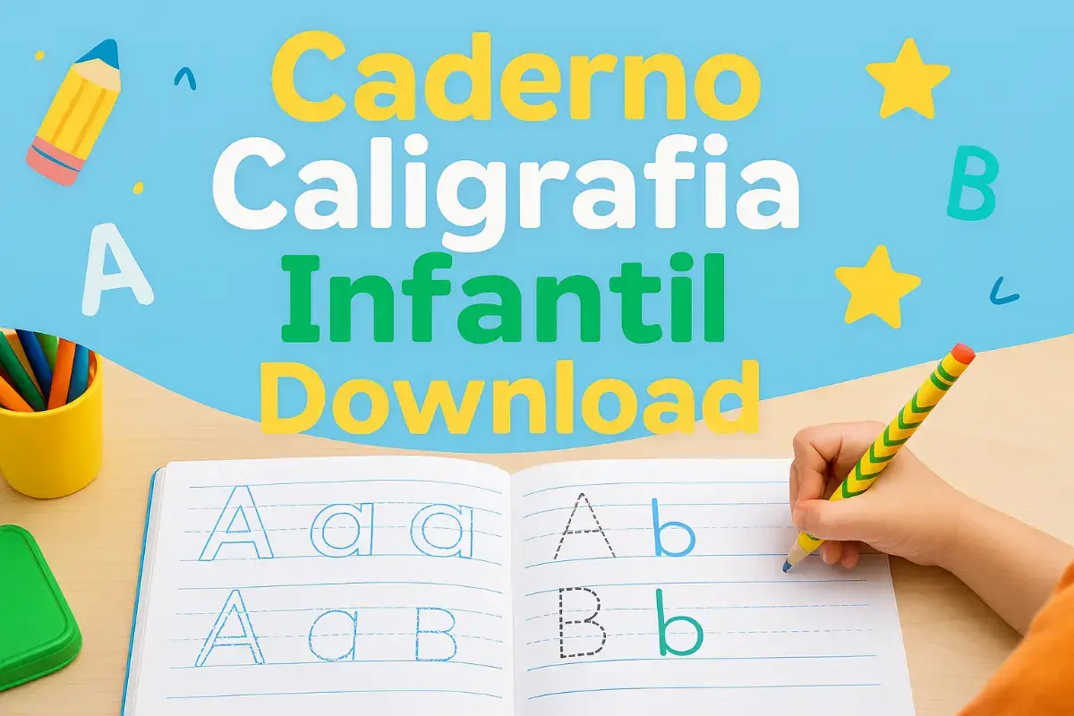 Caderno Caligrafia Infantil PDF para Imprimir: Download