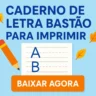 Caderno de Caligrafia Letra Bastão para Imprimir PDF