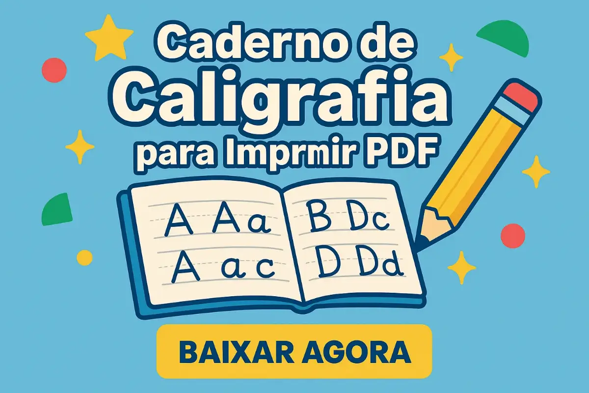 Caderno de Caligrafia para Imprimir PDF: Baixe Agora