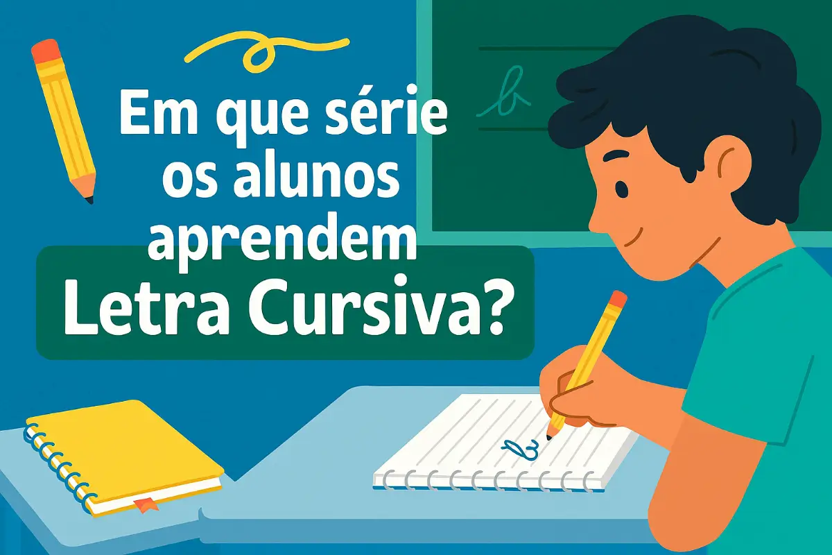 Em que série os alunos aprendem Letra Cursiva?