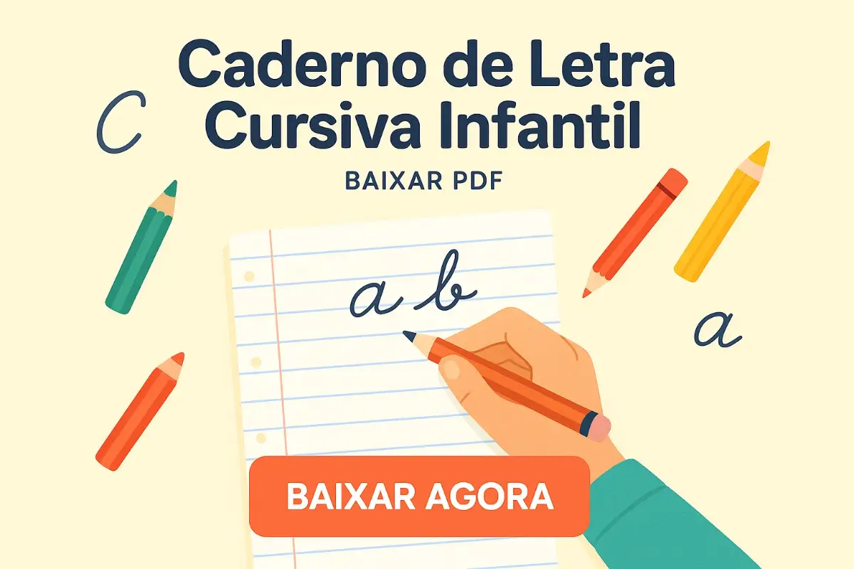 Caderno de Letra Cursiva Infantil: Baixar PDF