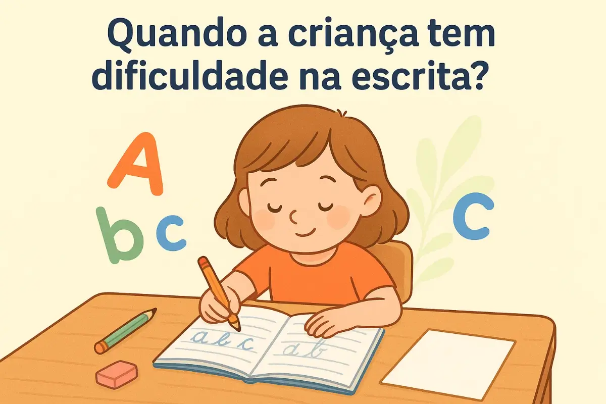 Quando a criança tem dificuldade na escrita?