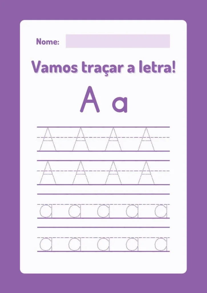 Caderno de Atividades de Letra Bastão para Imprimir PDF