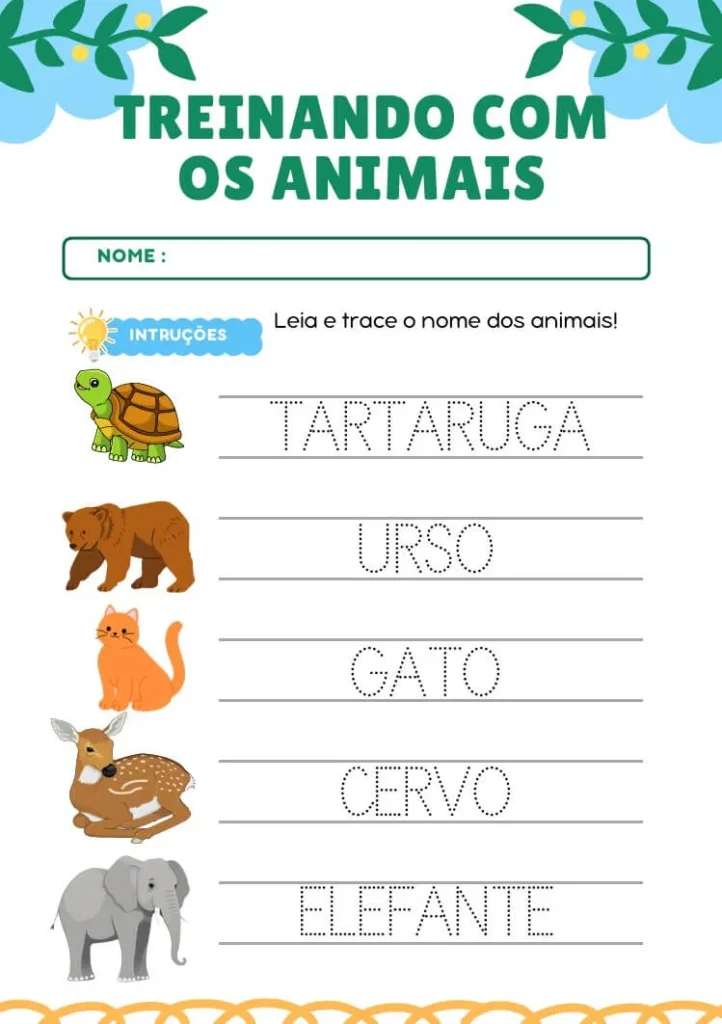 Caderno de Atividades de Letra Bastão para Imprimir PDF