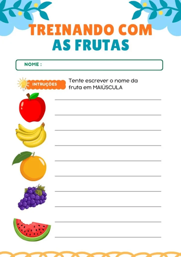 Caderno de Atividades de Letra Bastão para Imprimir PDF