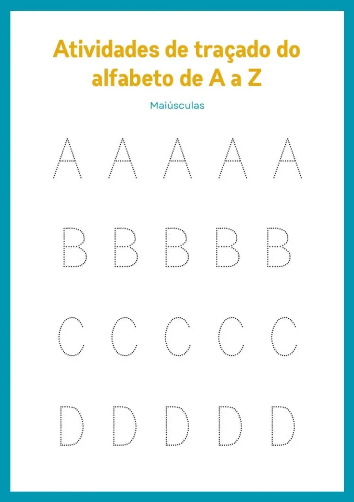 Caderno de Atividades de Letra Bastão para Imprimir PDF