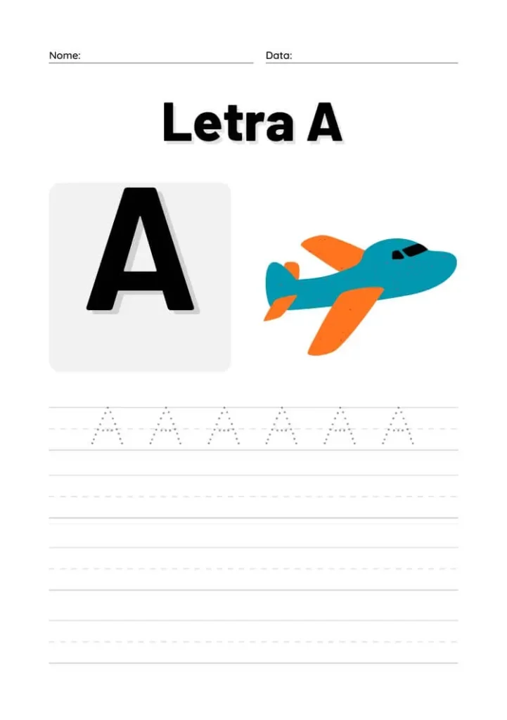 Caderno de Atividades de Letra Bastão para Imprimir PDF