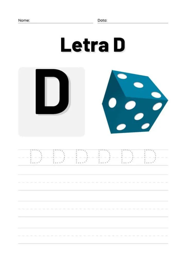 Caderno de Atividades de Letra Bastão para Imprimir PDF