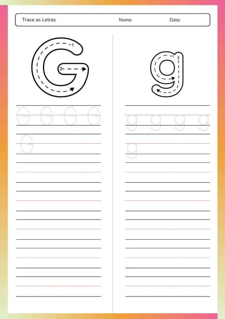 Caderno de Atividades de Letra Bastão para Imprimir PDF