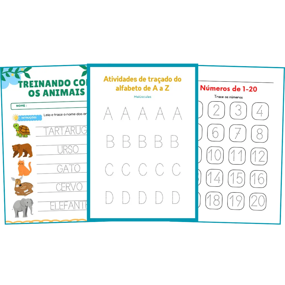 Caderno de Atividades de Letra Bastão para Imprimir PDF