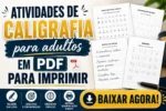 Atividades de caligrafia para adultos em PDF para imprimir
