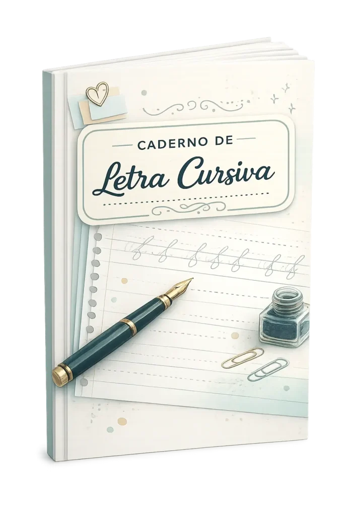 Caderno de letra cursiva para adultos para imprimir pdf